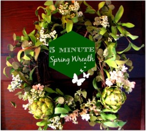 5 minute Spring Wreath to add a fresh home decor touch.