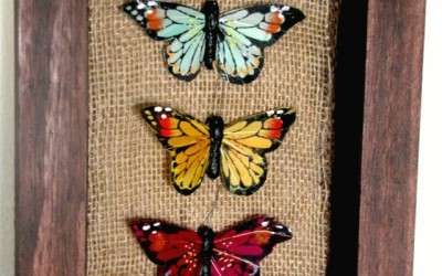 Spring Butterfly Shadow Box