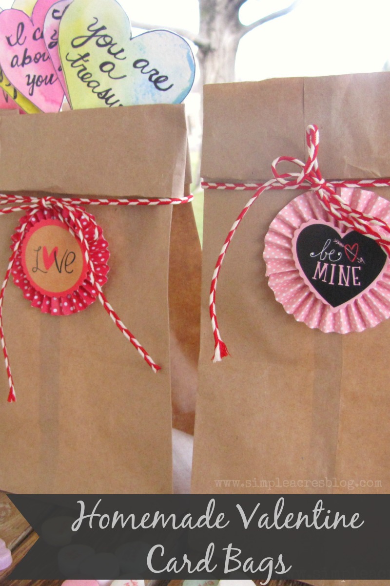 Homemade Valentine Card Bags Simple Acres Blog