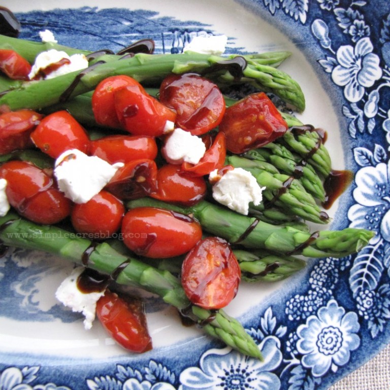 Asparagus with Balsamic Tomato Sauce Simple Acres Blog