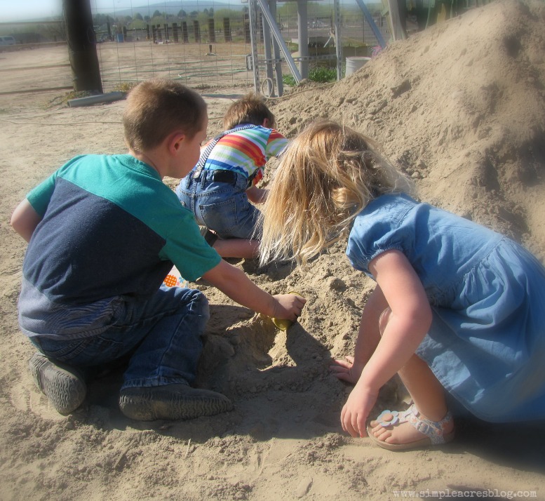 kids playing in the dirt