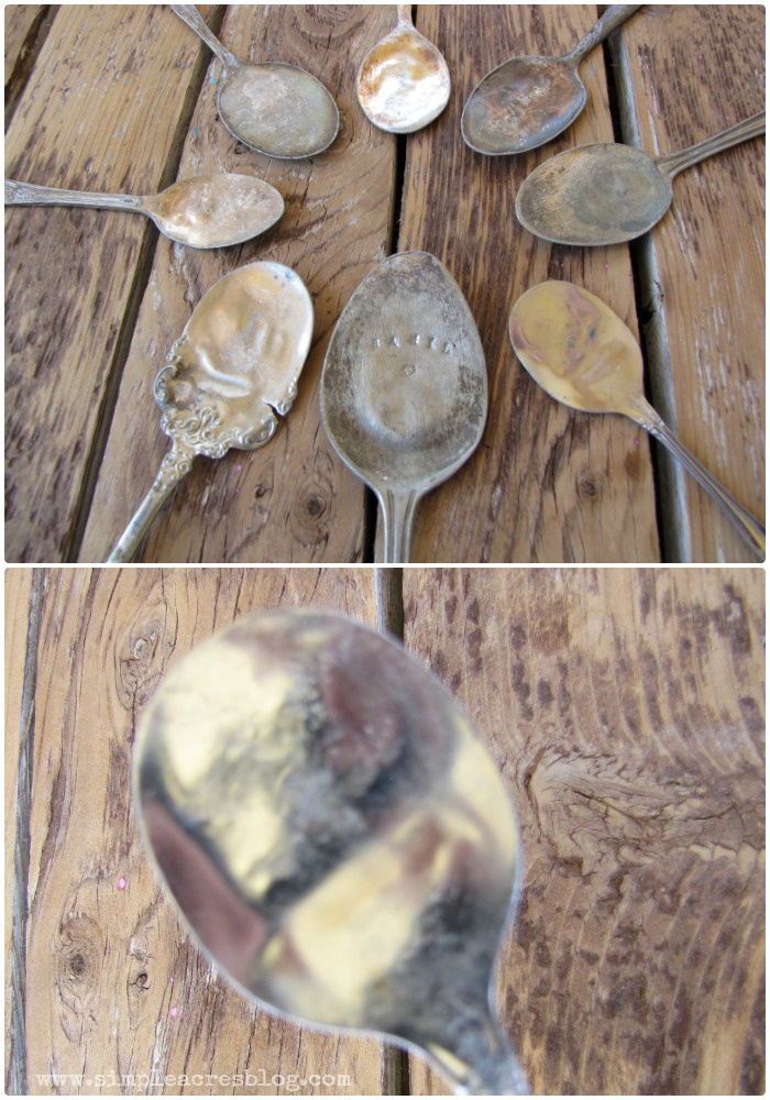 upcycled vintage spoon garden markers