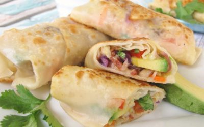 Vegetable Egg Rolls with Avocado