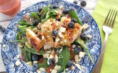Crispy Baked Chicken with Berry Vinaigrette
