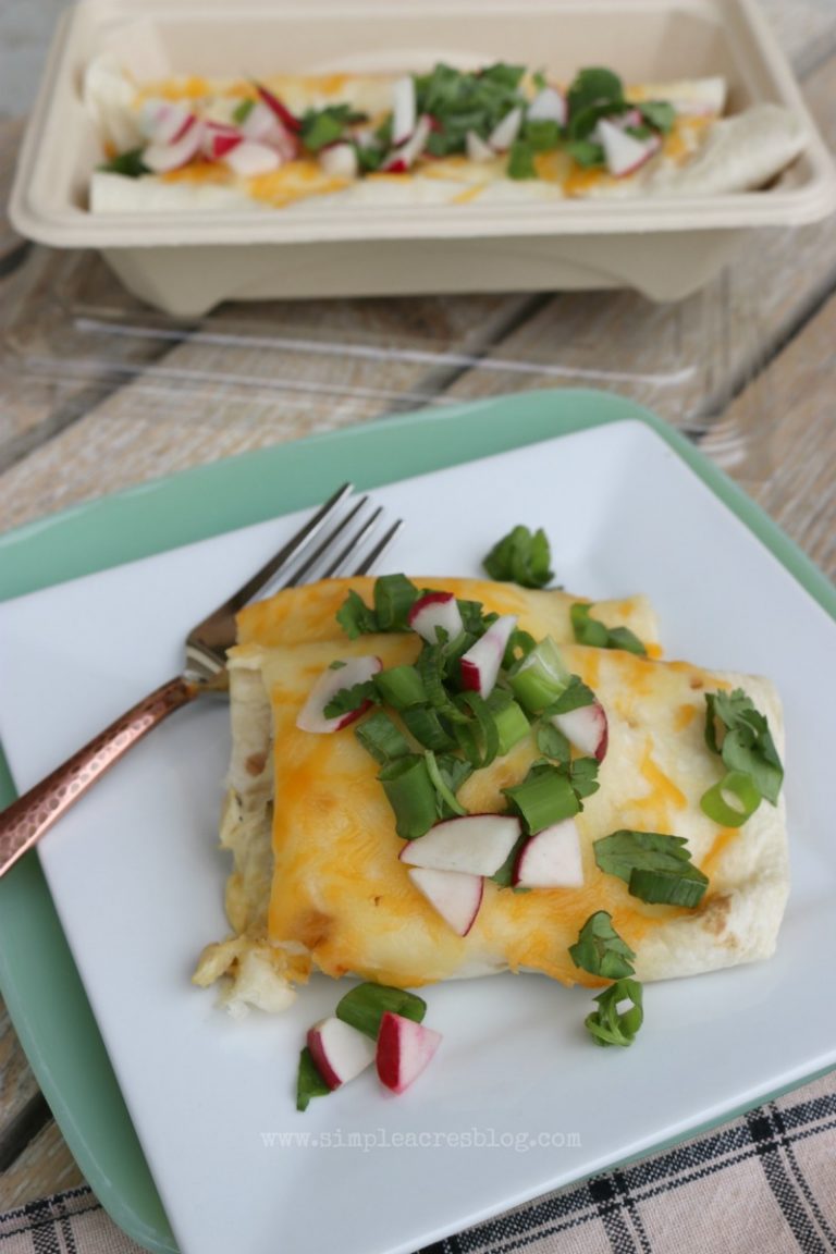 White Chicken and Spinach Enchiladas Simple Acres Blog