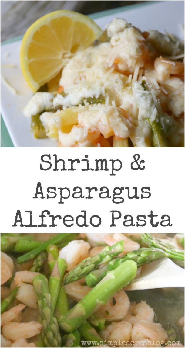 Shrimp and Asparagus Alfredo Pasta Simple Acres Blog