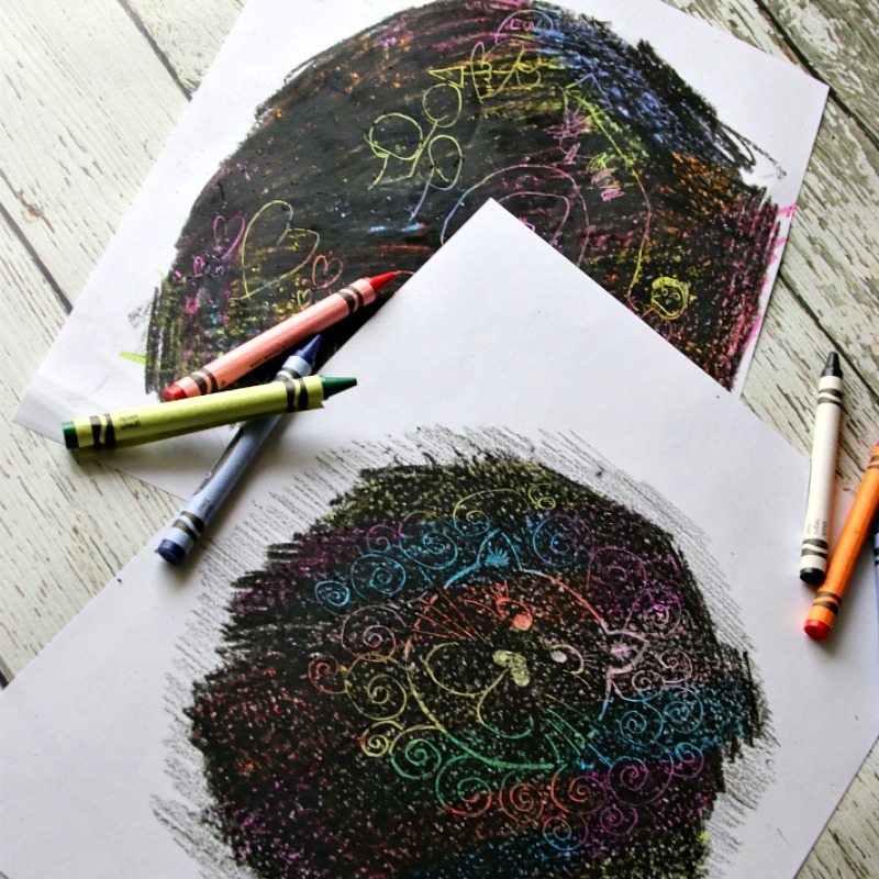 Instant Scratch Art - Easy Oil Pastel Project for Kids & Adults