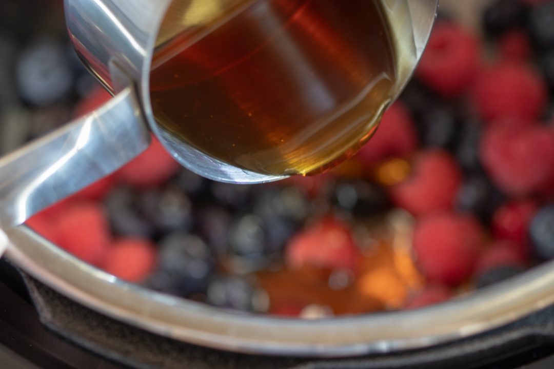 Instant Pot Blueberry and Raspberry Compote Simple Acres Blog