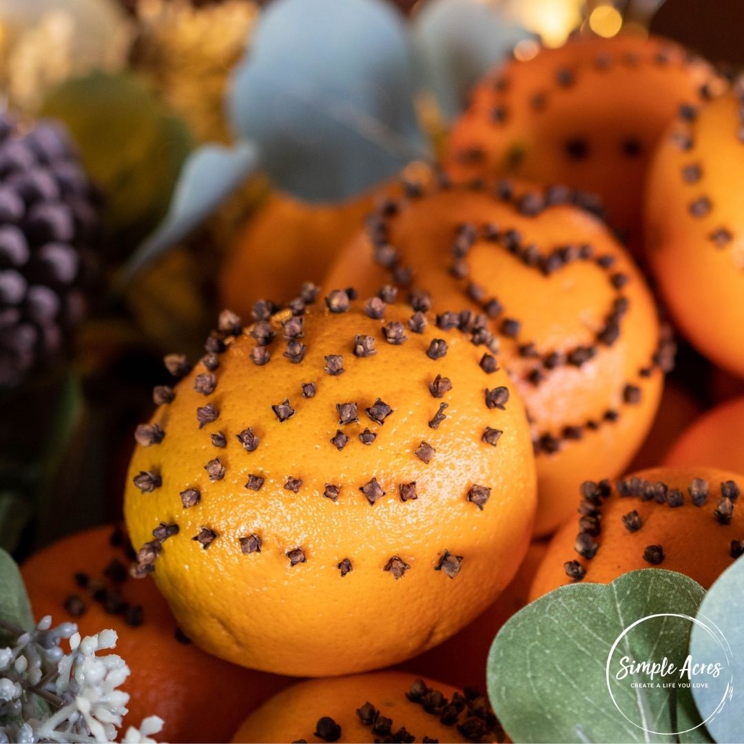 orange and clove pomander balls