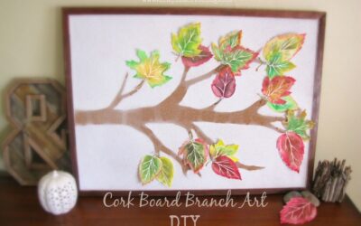 Cork Board with Branch Art DIY